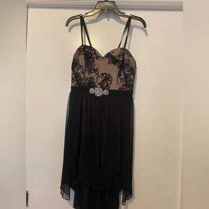 Black and beige dress